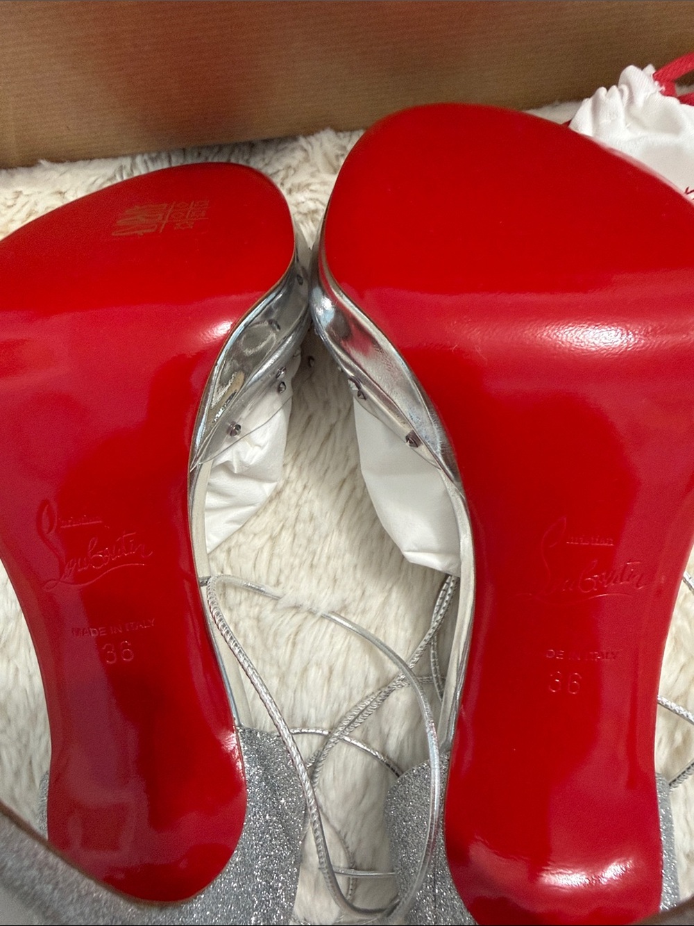 Christian Louboutin Brown Shoe Box and Bag - Picture 13 of 16